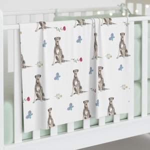 Irish Wolfhound Baby Swaddle Blanket: for new born image 1