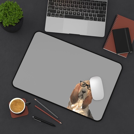 Blood Hound Dog Desk Mat Cute Dog Desk Mat Large Desk Mat - Etsy