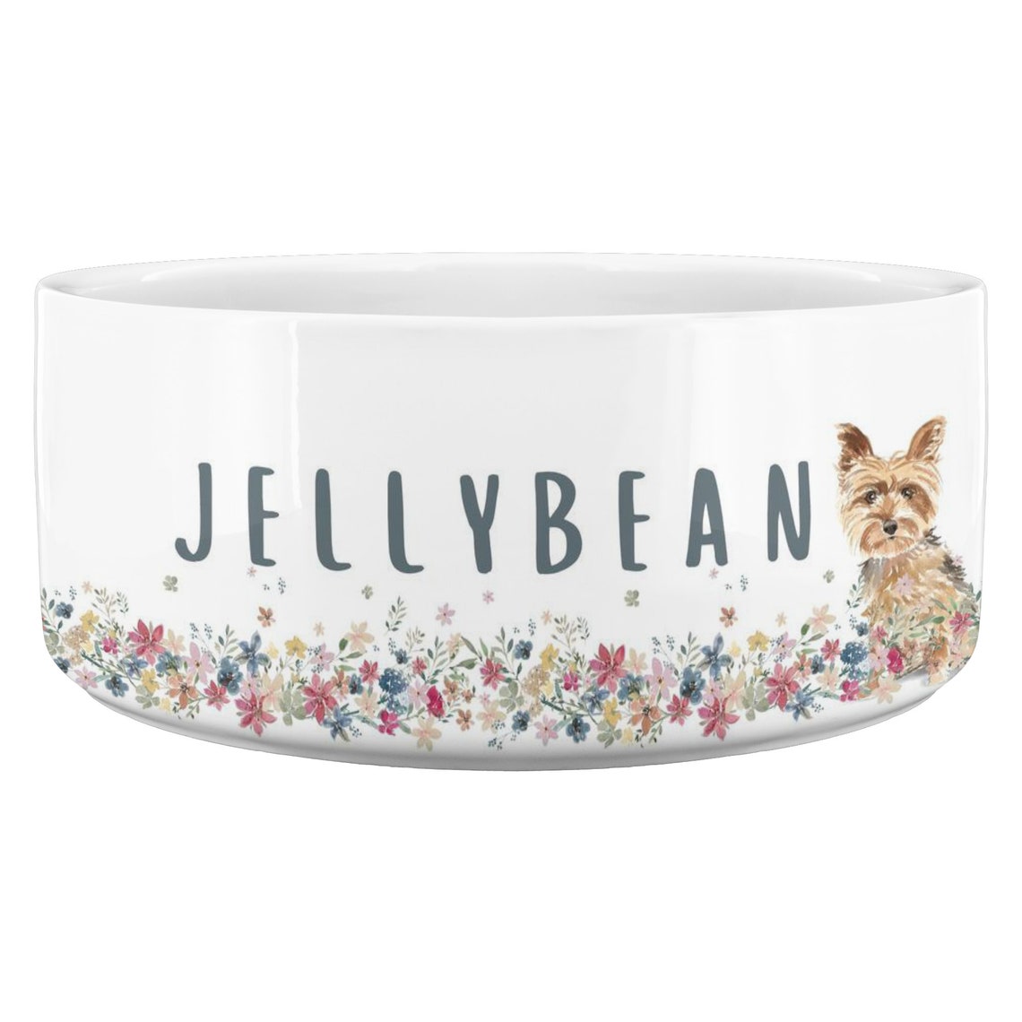 Dog bowl with Yorkshire Terrier ceramic bowl with Yorkie Etsy