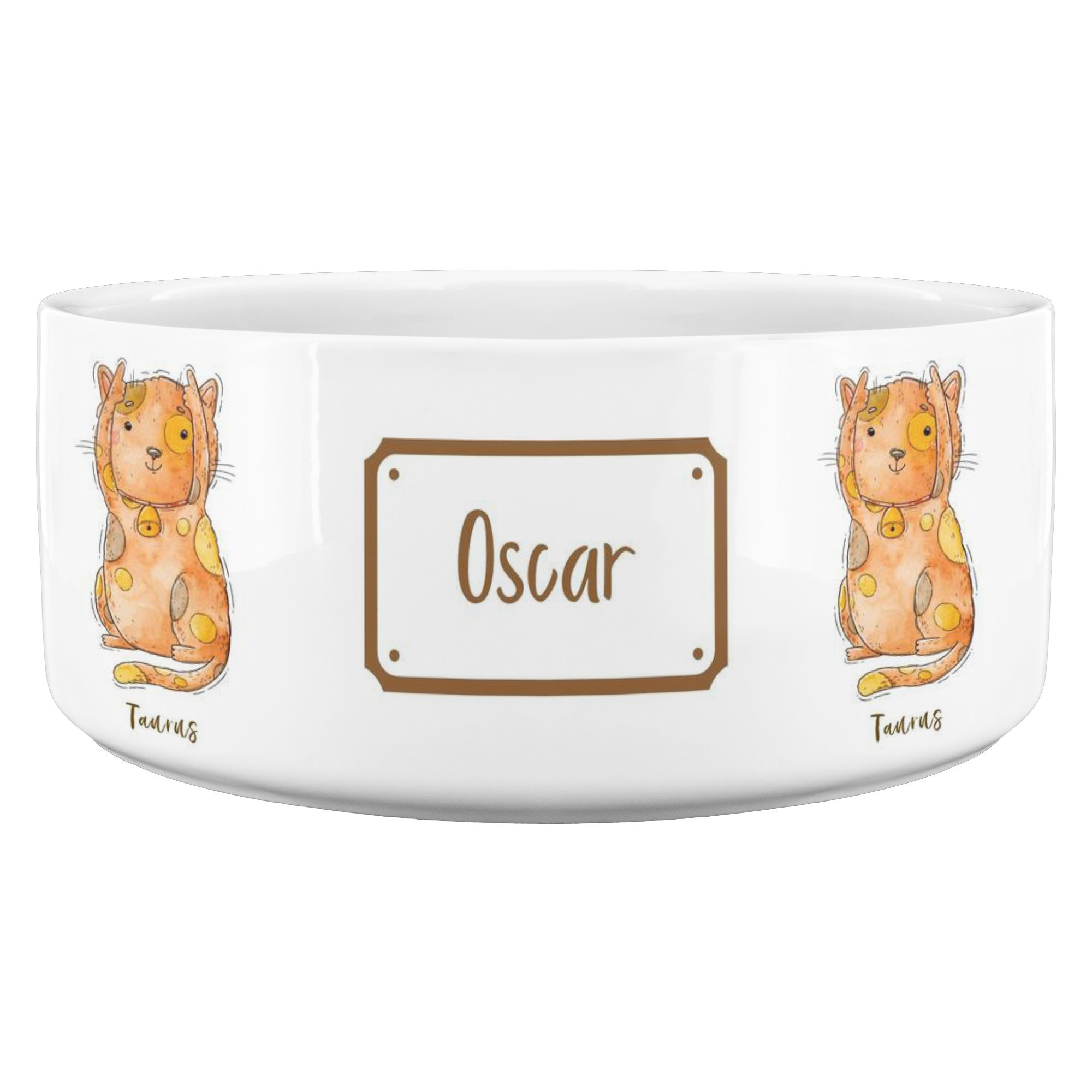 Cat Bowl Cat Bowls Personalized Cat Bowl Taurus Etsy