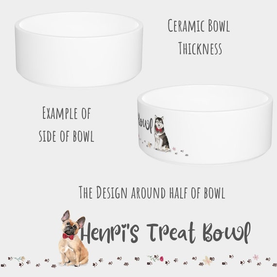Custom Dog Bowl Dog Bowl Cat Bowl Floral Dog Bowl
