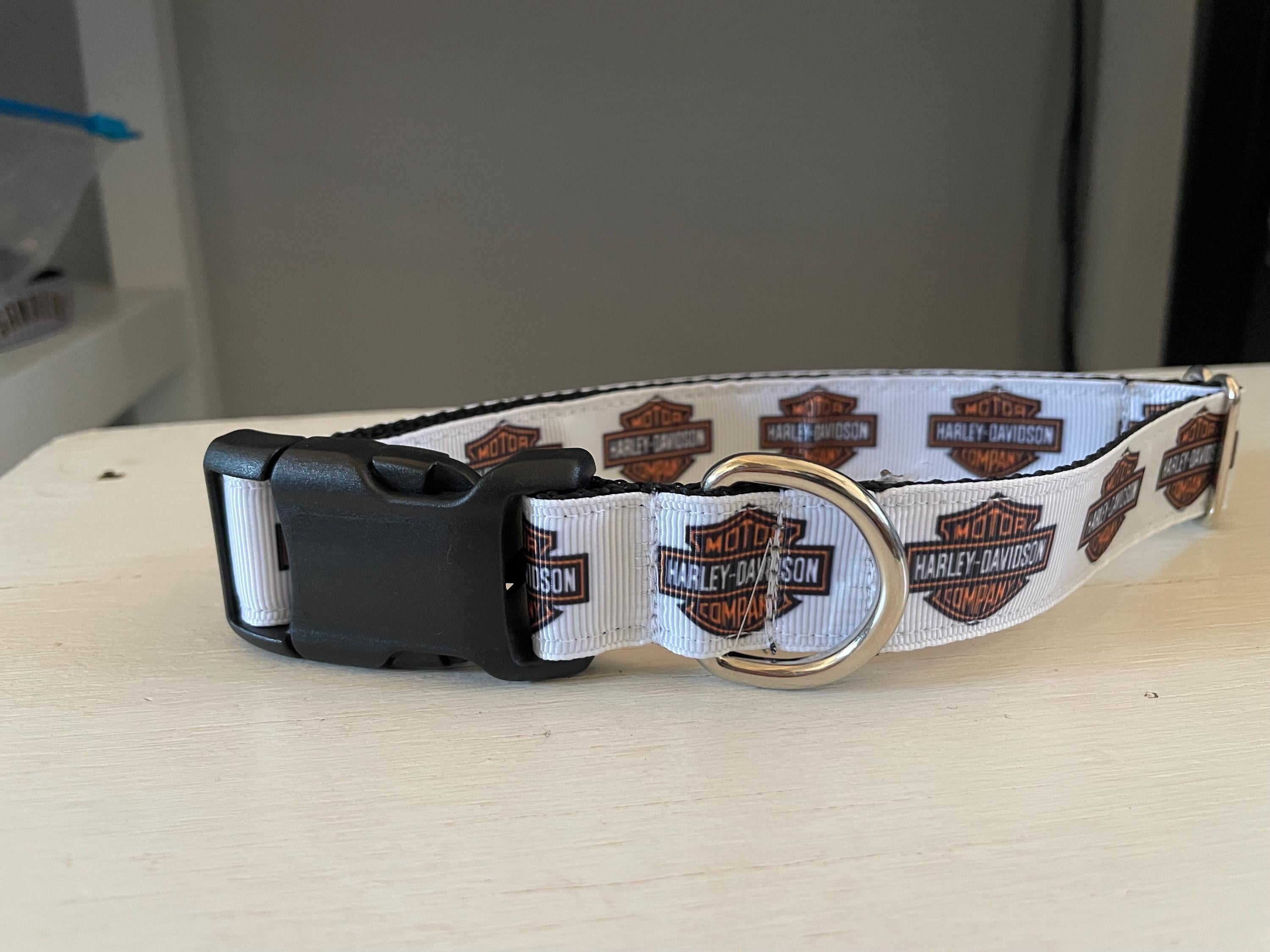 Harley Davidson Dog Collars Large Dog Etsy