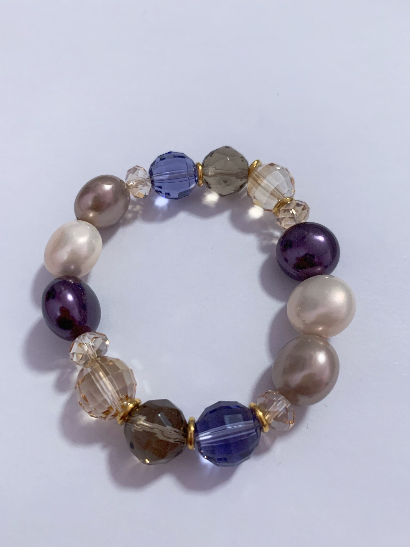 Handmade Crystal and pearls bracelets Etsy