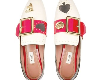 Bally Limited Edition Janelle Poker Loafers Calf Leather Slipper Size 39 UK 6
