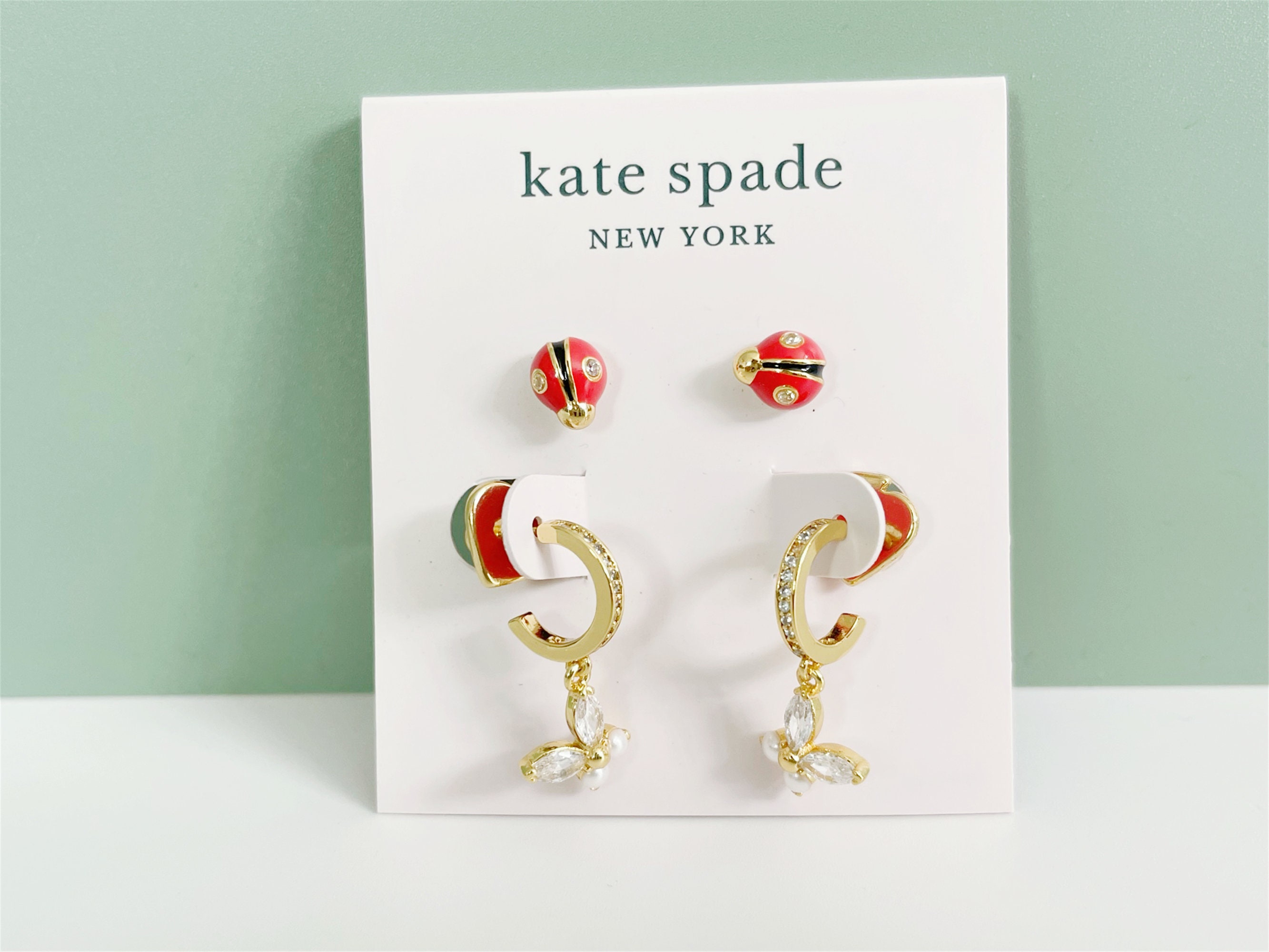 Kate Spade New York Wishes Hope Butterfly and Ladybug Earrings - Etsy