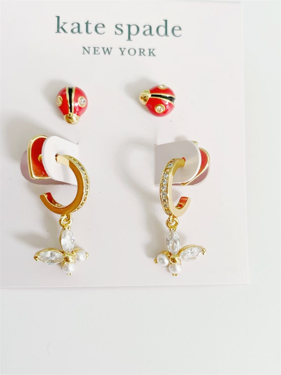 Kate Spade New York Wishes Hope Butterfly and Ladybug Earrings - Etsy