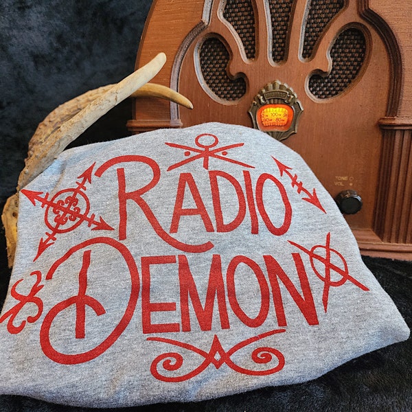 Radio Demon Alastor Hazbin Hotel Screen Printed Fan T-shirt