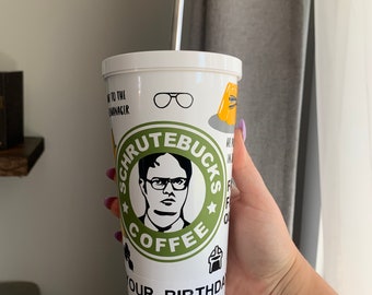 DWIGHT SCHRUTE CUP | The Office | Gift for office fan | Starbucks Cup | Dwight Schrute | Schrutebucks