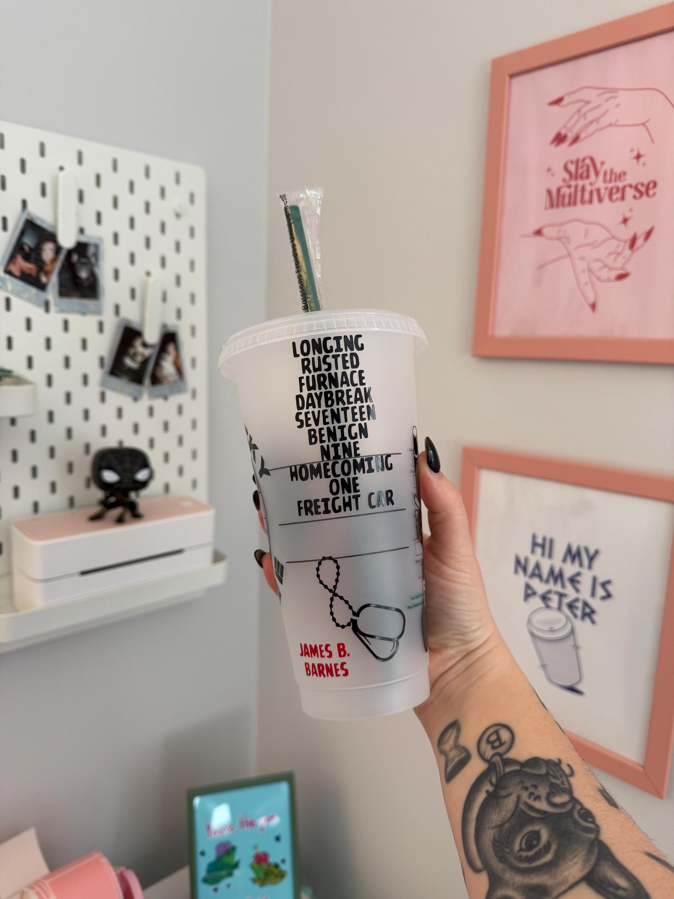 Winter Soldier Starbucks Cold Cup | Bucky Barnes Marvel Fan Gift - Etsy
