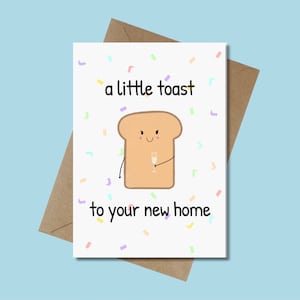 A little toast to your New Home Card New House Card Moving House Congratulations