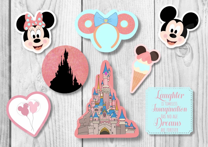 Disneyland Inspired Stickers Individual or 8 sticker pack Etsy