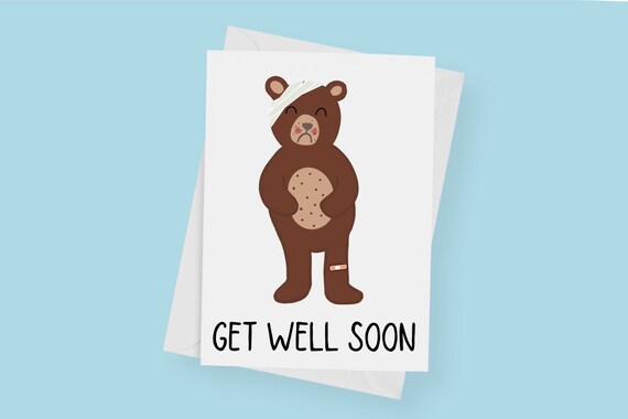 Bear Get Well Soon Card Greetings Card 