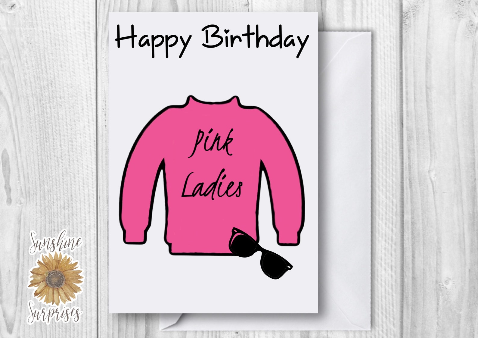 Happy Birthday. Pink Ladies. Grease Birthday Card Etsy