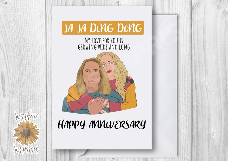 Ja Ja Ding Dong Anniversary Card Eurovision Movie Netflix ...