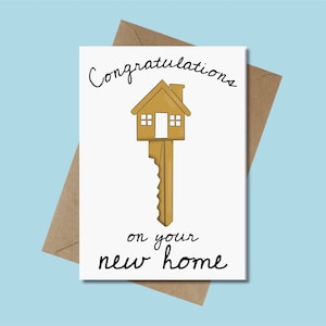 House Key New Home Card New House Card Moving House Congratulations