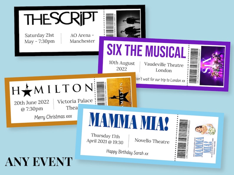 Personalised Event Ticket