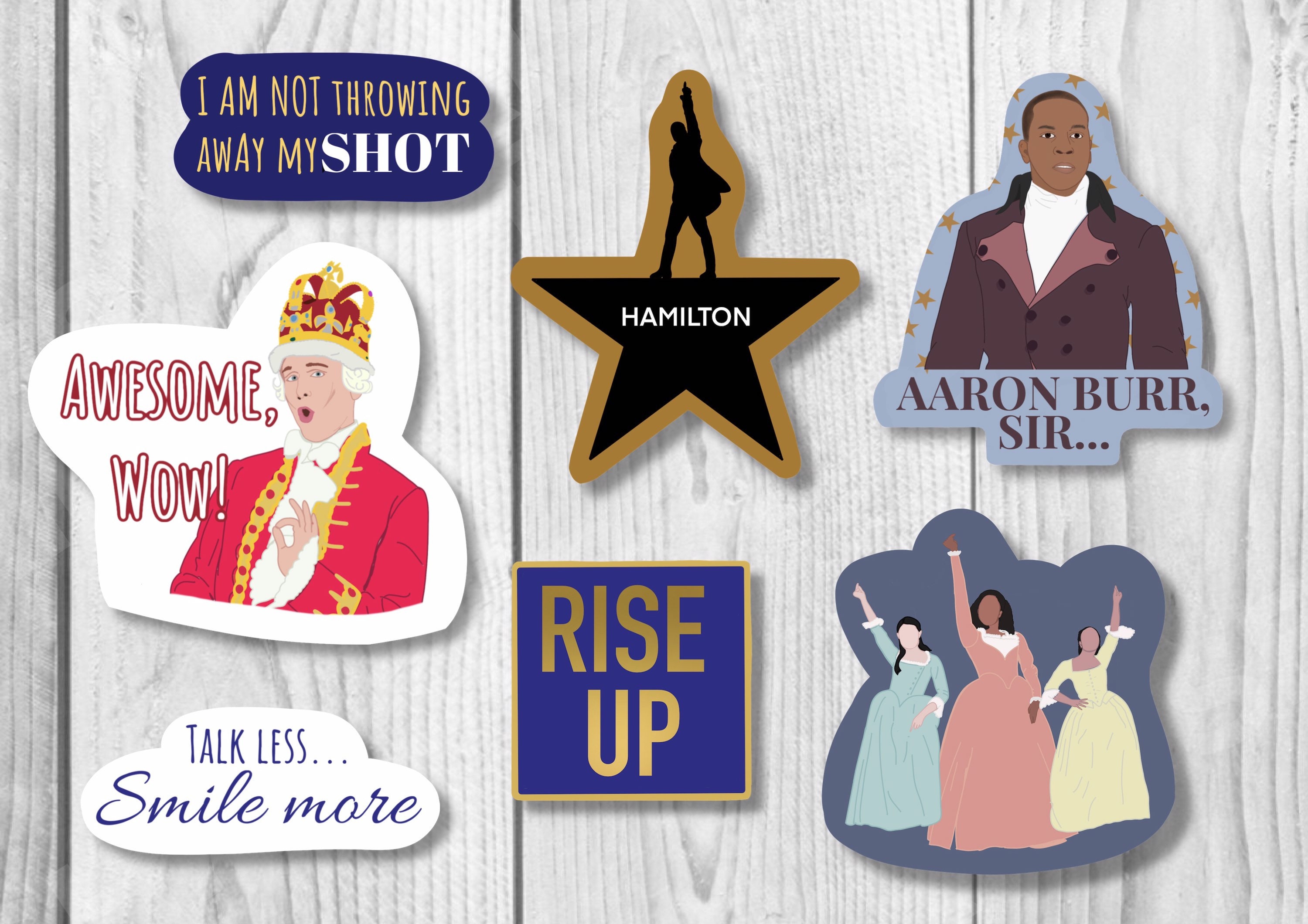 Hamilton Sticker Pack Individual or 7 Sticker Pack Laptop Etsy UK