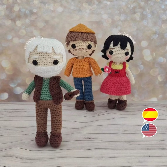 Patron Heidi, Pedro and Grandfather Herman Hessen - Etsy UK