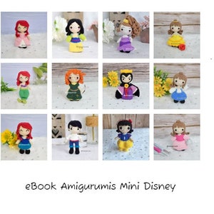Può includere: Una collezione di 12 personaggi Disney mini amigurumi all'uncinetto, tra cui Ariel, Belle, Biancaneve e molti altri. Ogni personaggio è alto circa 7,5 cm ed è realizzato con filato colorato.