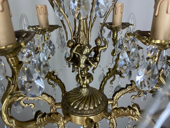 Antique French Chandelier Lighting With 12 Arms Chandelier Heavy