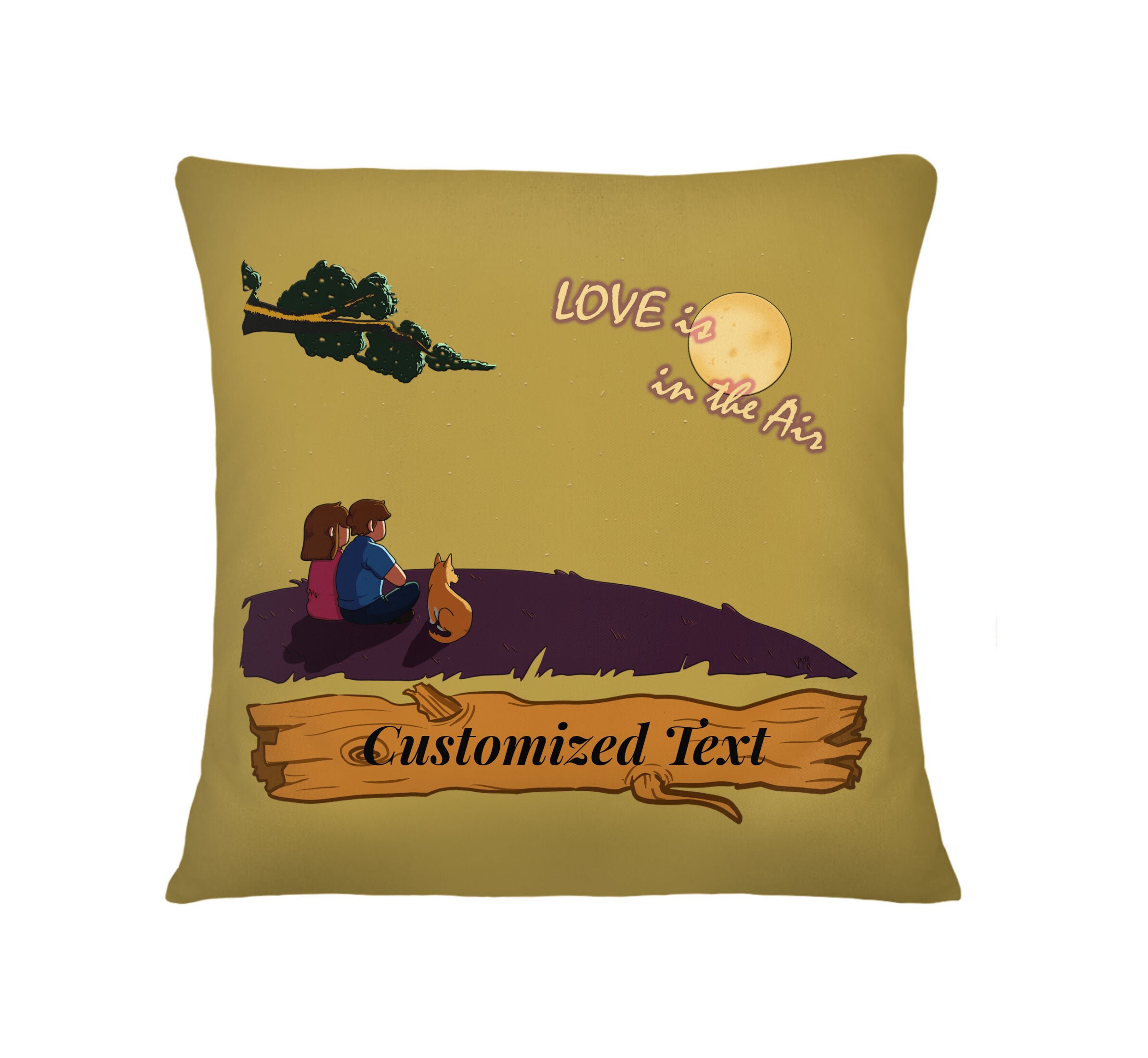 Personalized Cushion For Couple, Love Is in The Air