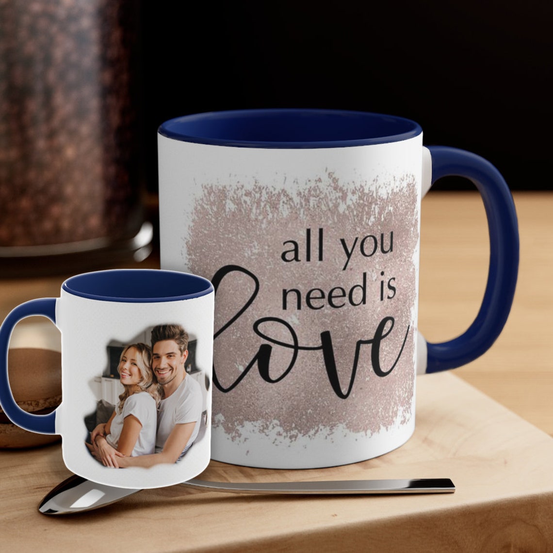 With this white coffee mug, you can make it unique by uploading your photo. It has a C handle, thus convenient to use. 