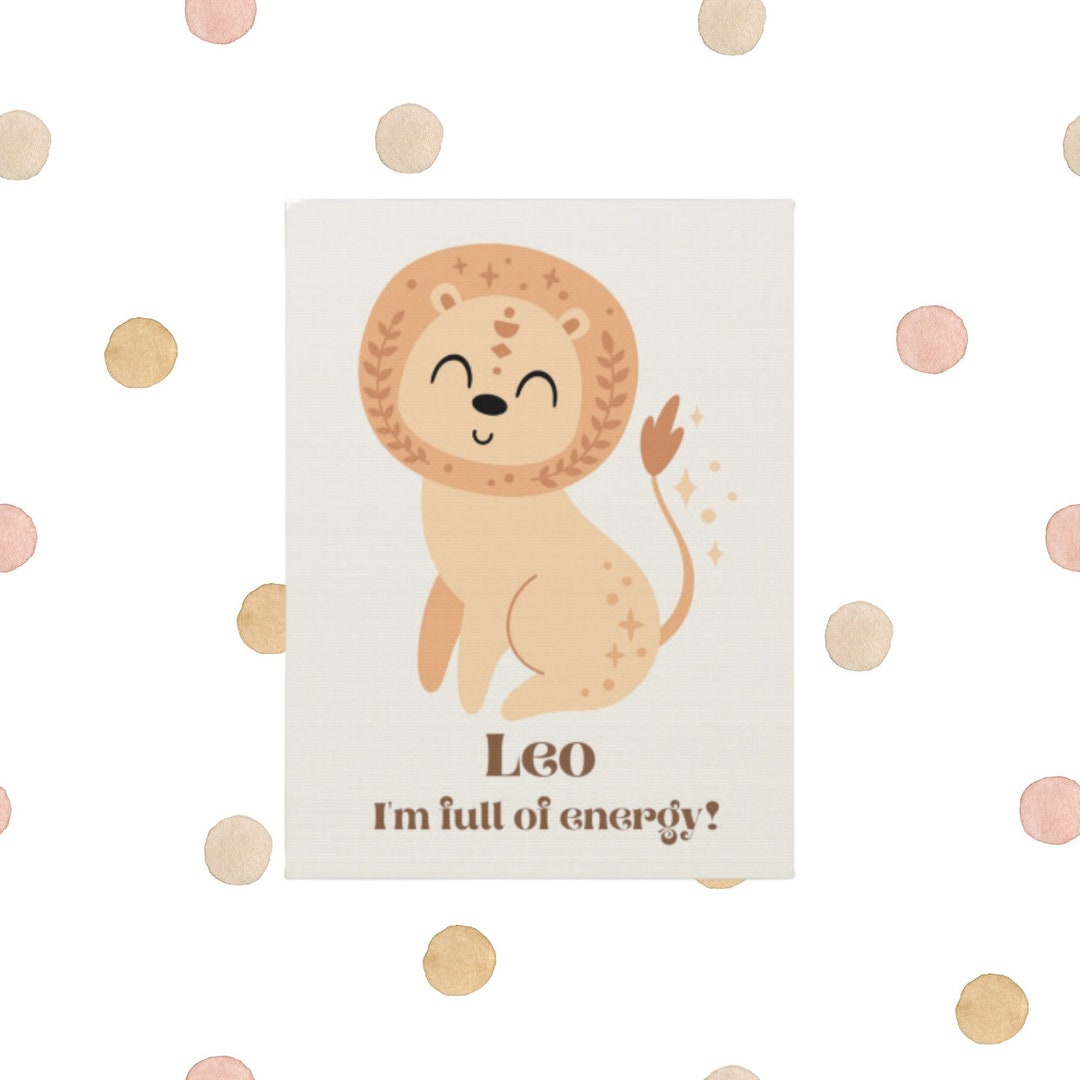 Baby Leo Zodiac Wall Art for Nursery Zodiac Baby Shower Gift Etsy
