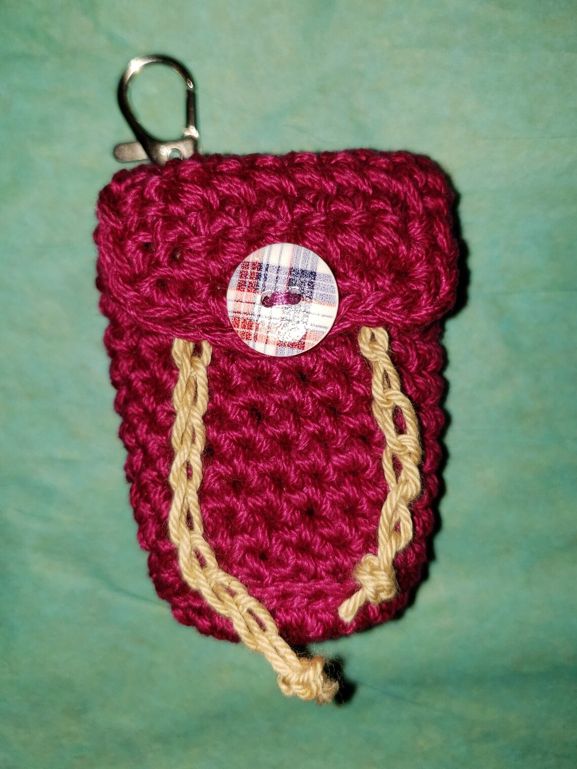 Handmade crochet mini backpack keychain Etsy