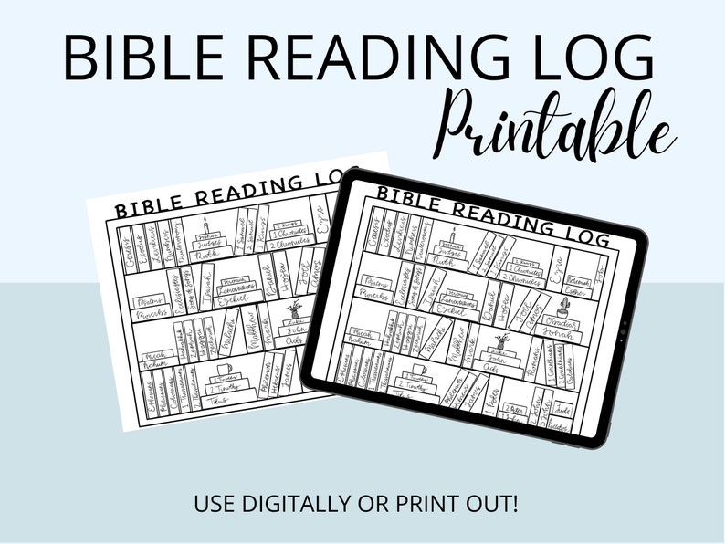 Bible Reading Log- Books of the Bible Bookcase Tracker Coloring Page ...