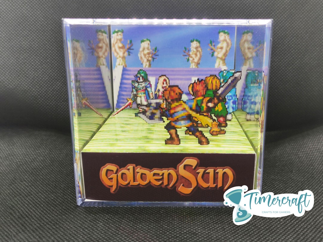 Golden Sun Lighthouse Venus Diorama, Cube Diorama Gamer Gift - Etsy