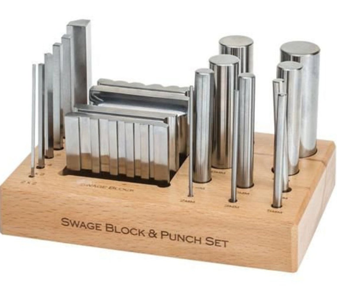 Swage Block & Punch Set 17pcs Steel Dapping Shaping Forming Etsy
