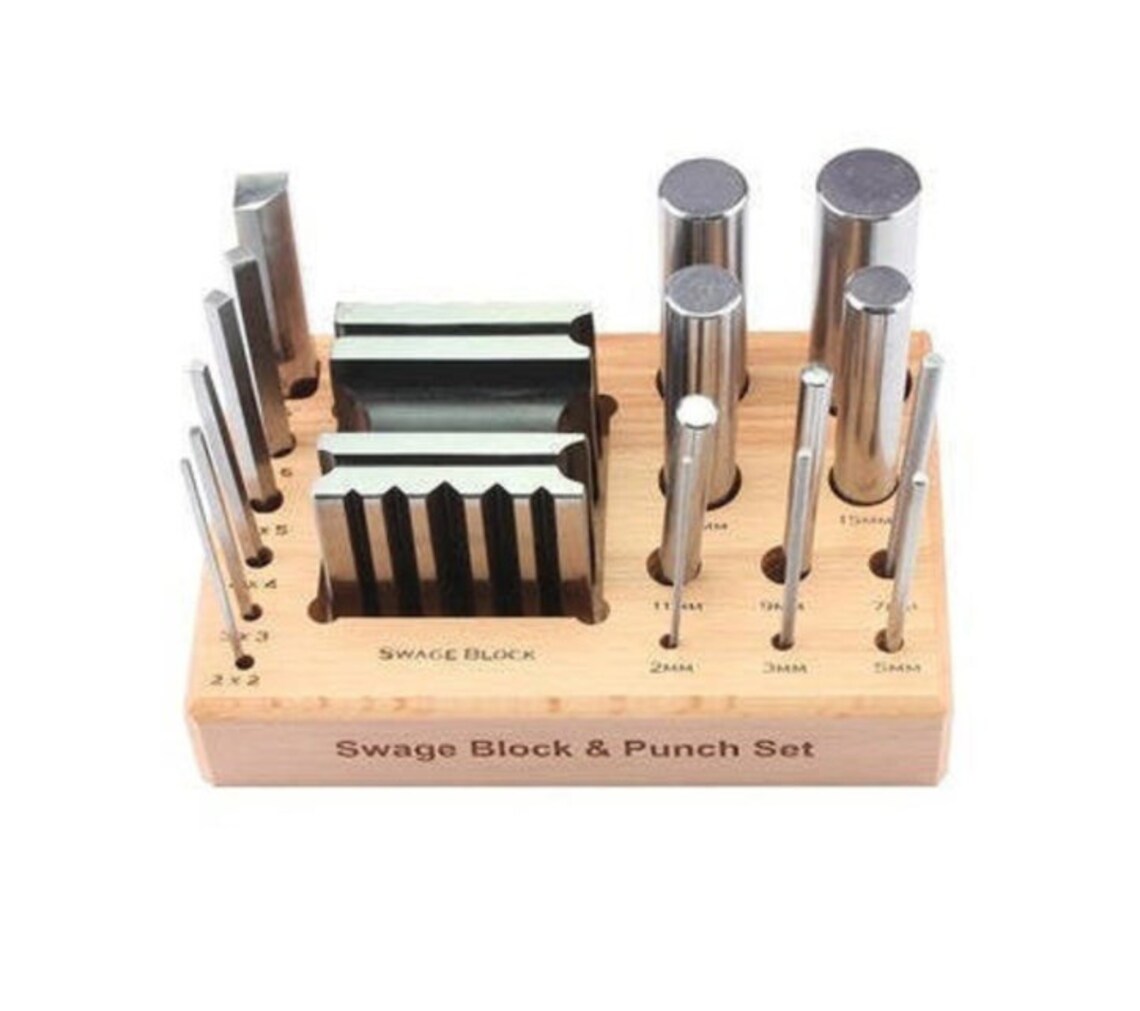 Swage Block & Punch Set 17pcs Steel Dapping Shaping Forming Etsy