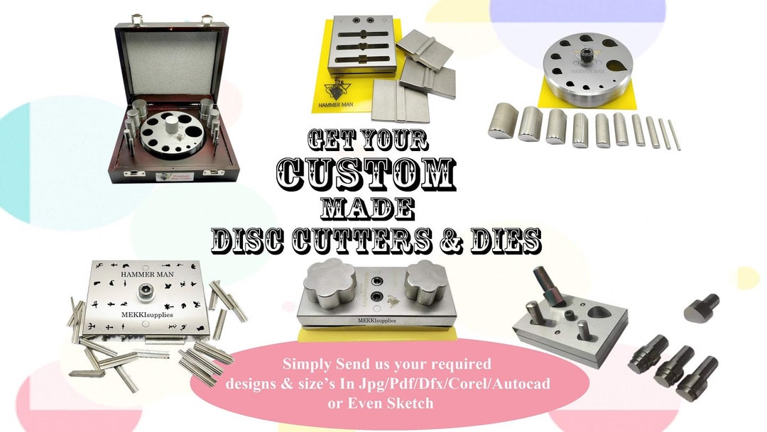 Custom Disc Cutters Jewelry Tools Disk Cutters Custom Dies Jewelry Dies Coin Dies Dapping Tools