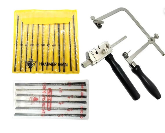 Jewelry Making Kit for Cutting Tube / Round Bars Includes Saw Frame,  Graduated Jig Holder for Tubes & Saw Blades Jewelry Repairing Kits 