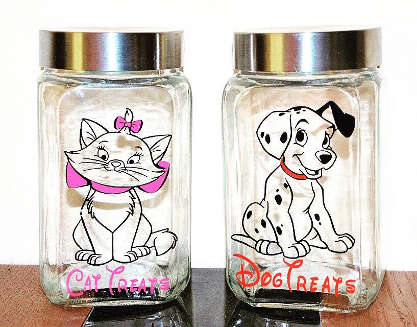 Cats and Dogs Pet Treats Food Storage Glass Jar Container 101 Etsy UK