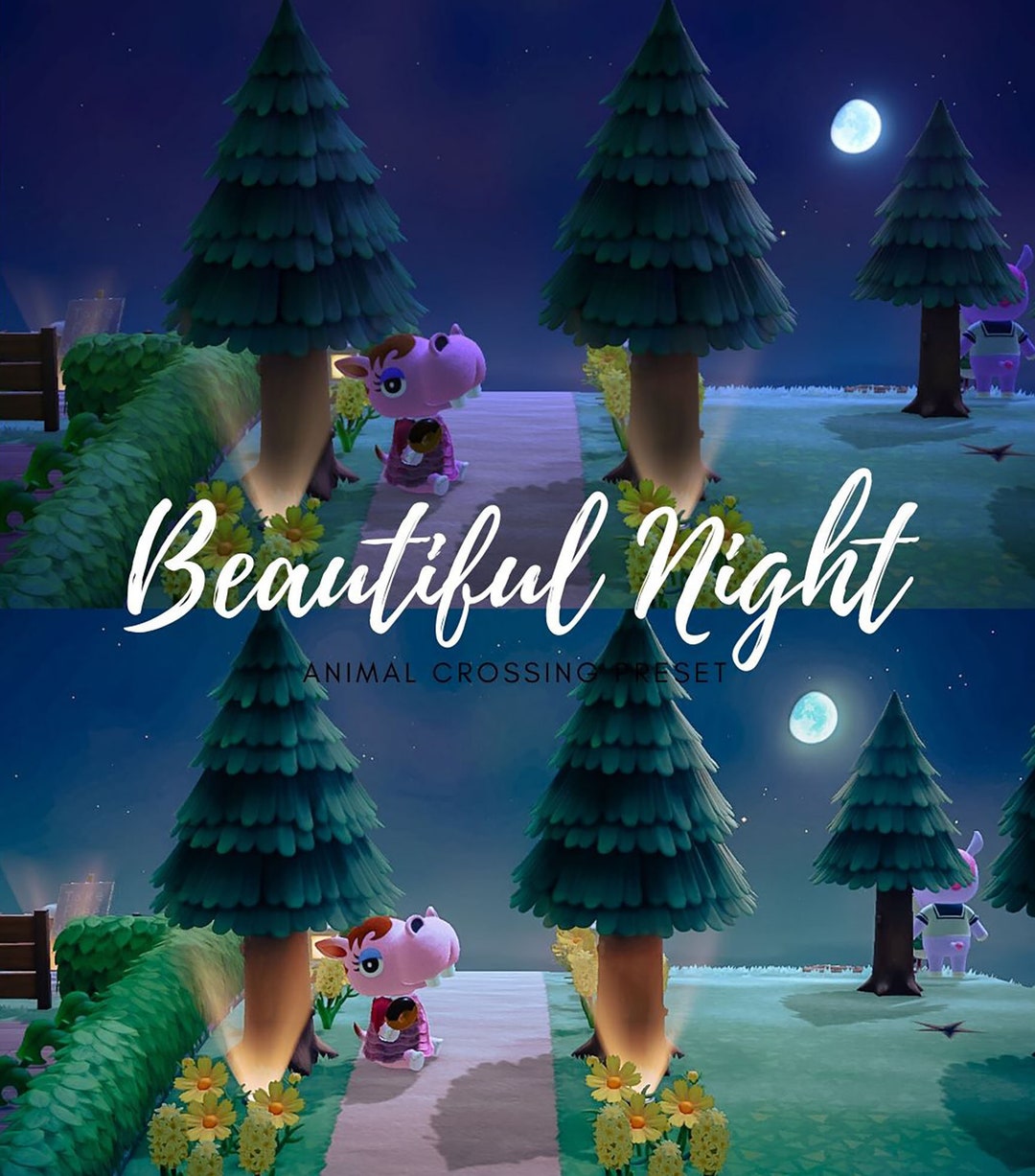 Beautiful Night Animal Crossing Lightroom Mobile Preset Etsy