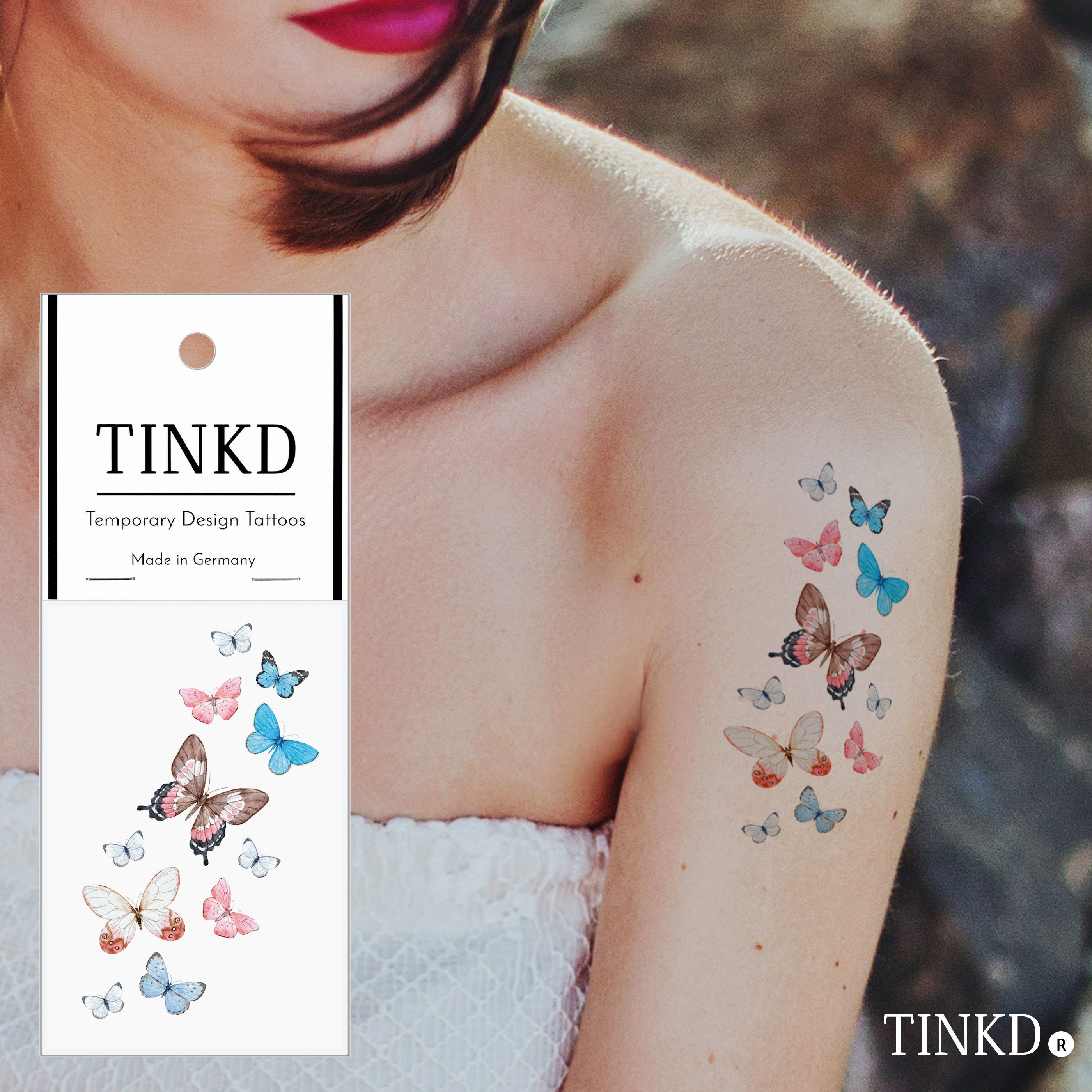 Klebetattoos Schmetterling Watercolor Tattoo Butterfly Etsy