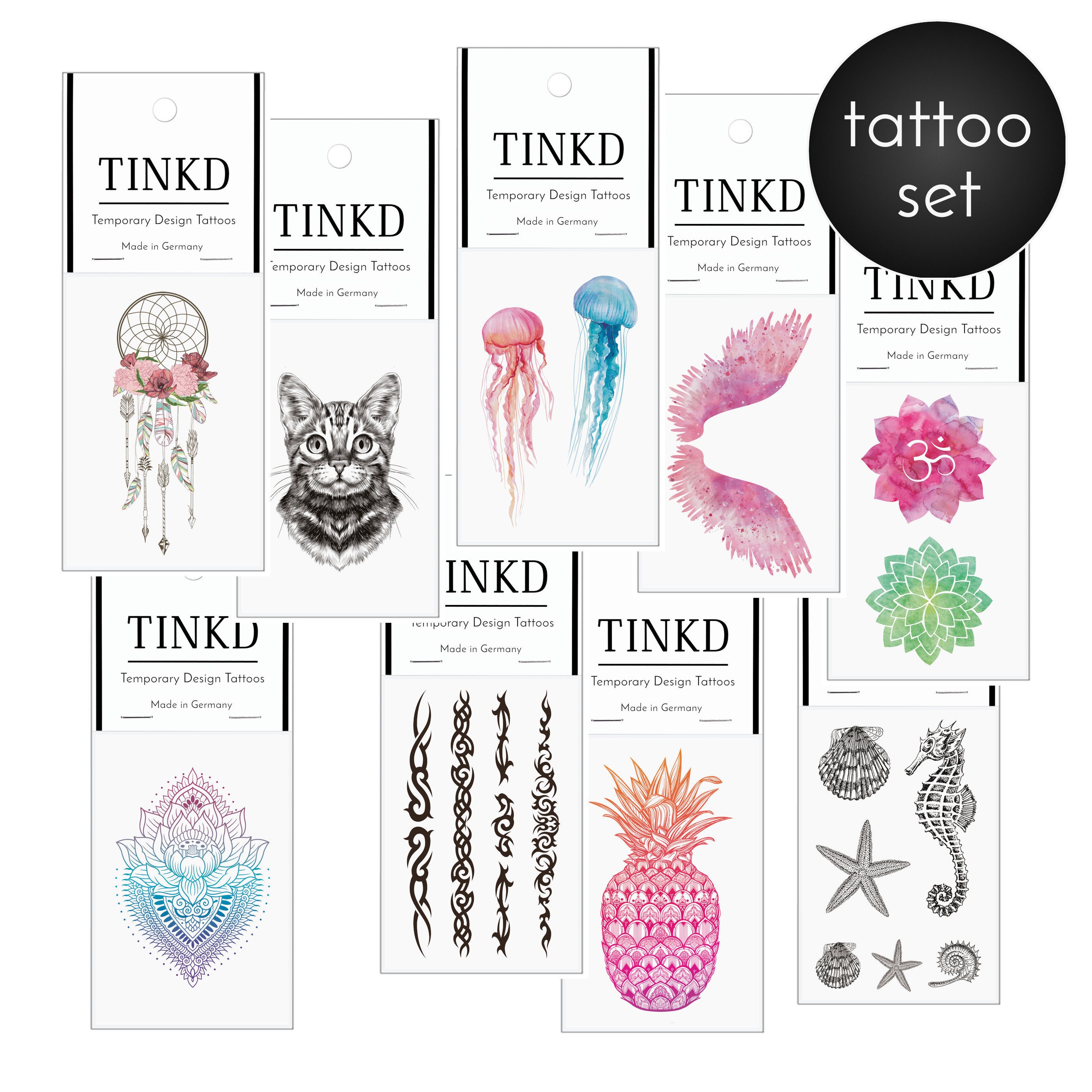 Tinkd Self Adhesive Tattoos For The Beach Ibiza Tattoo Etsy
