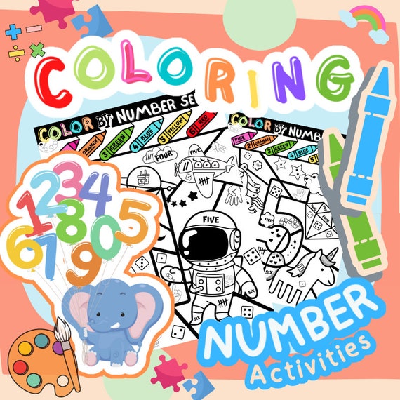 Color by NUMBER Printable for Kids Preschool Activities Prek | Etsy
