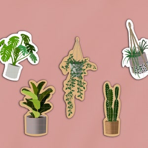 Plant Stickers Pack / Best Friends Gift / Cute Sticker / Stationary / Plants Stickers / Plant Lady / Green Plants Stickers