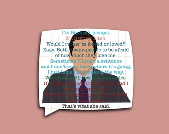 Micheal Scott Famous Quotes Sticker| Best Friends Gift | Individual Stickers | Cute Sticker | Stationary - Inspired by TV Show The Office