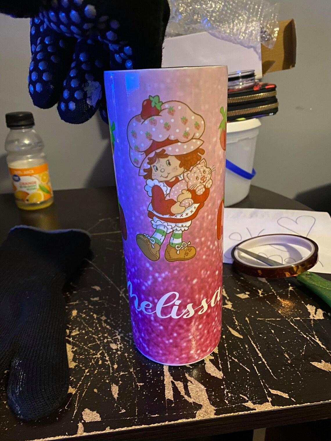 Download Strawberry shortcake 20 oz tumbler STRAIGHT png digital | Etsy