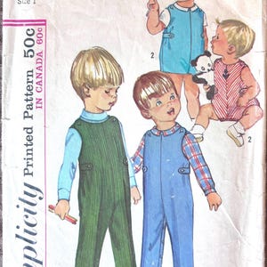 Vintage Simplicity 6157, 1960’s Toddler Jumpsuit (missing shirt pattern) SZ 1