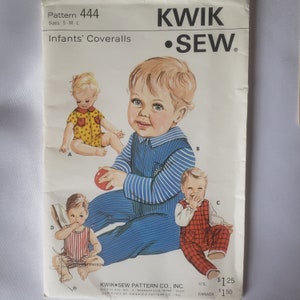 Vintage Kwik Sew 444, Infant Sizes 0 - 12 months, UNCUT