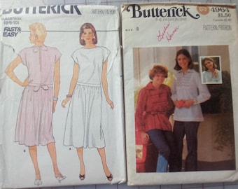 Vintage Sewing Patterns Lot of 2, Size 8