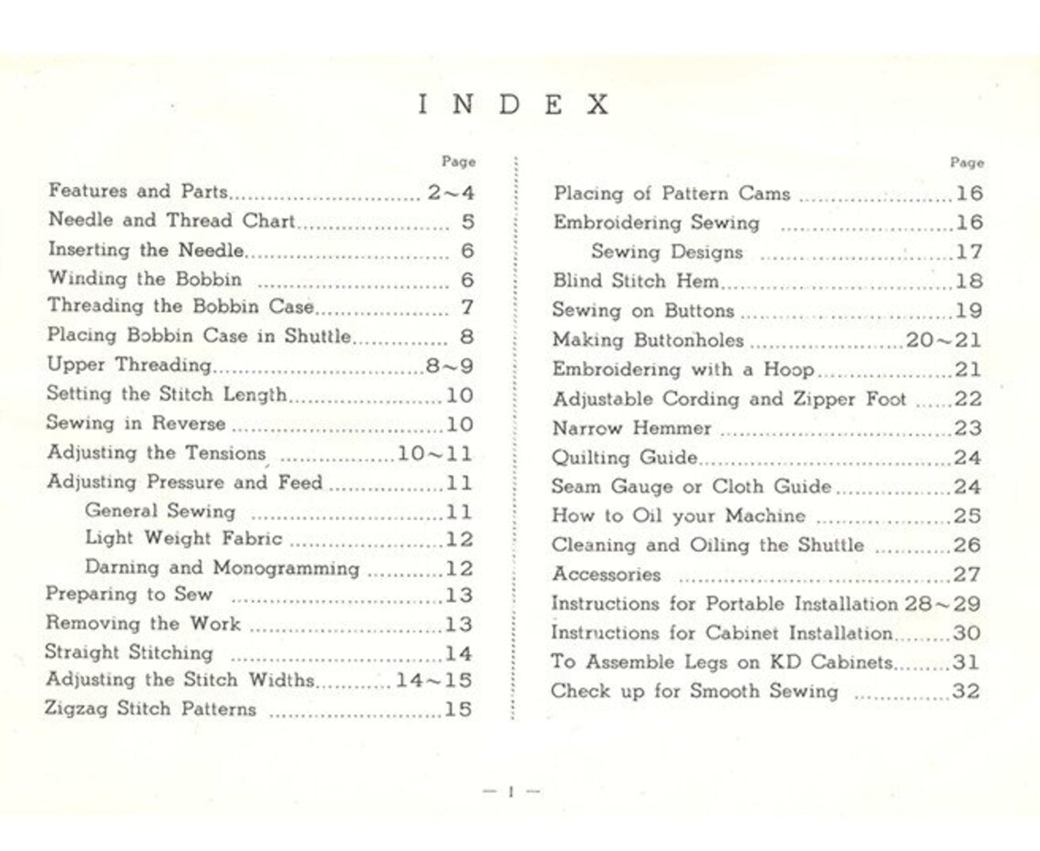 Elgin 2468 Sewing Machine Instruction Manual PDF Etsy