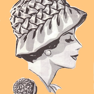 Vintage Mail Order Smocked Cloche Hat Pattern (DIGITAL PDF ONLY)