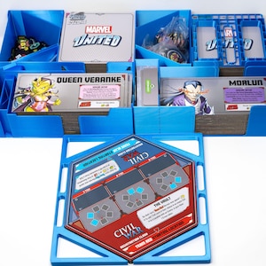 Rangement des jetons et des accessoires pour objets en carton Marvel United, multivers et Spidergeddon, saison 3
