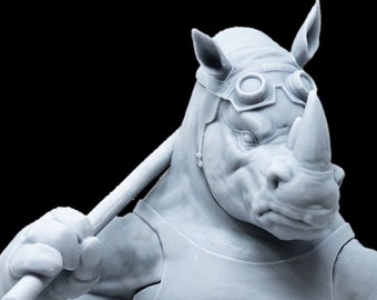 Rocksteady 1/10 Scale Teenage Mutant Ninja Turtles TMNT Resin 3d Printed Fan Art Figurine