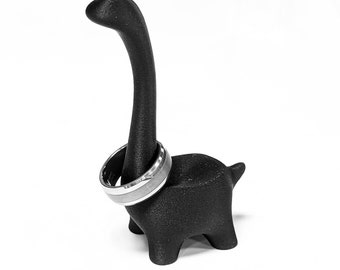 Ringosaurus Unique Brontosaurus Ring Holder Handmade Dinosaur Sculpture Jewelry Organizer